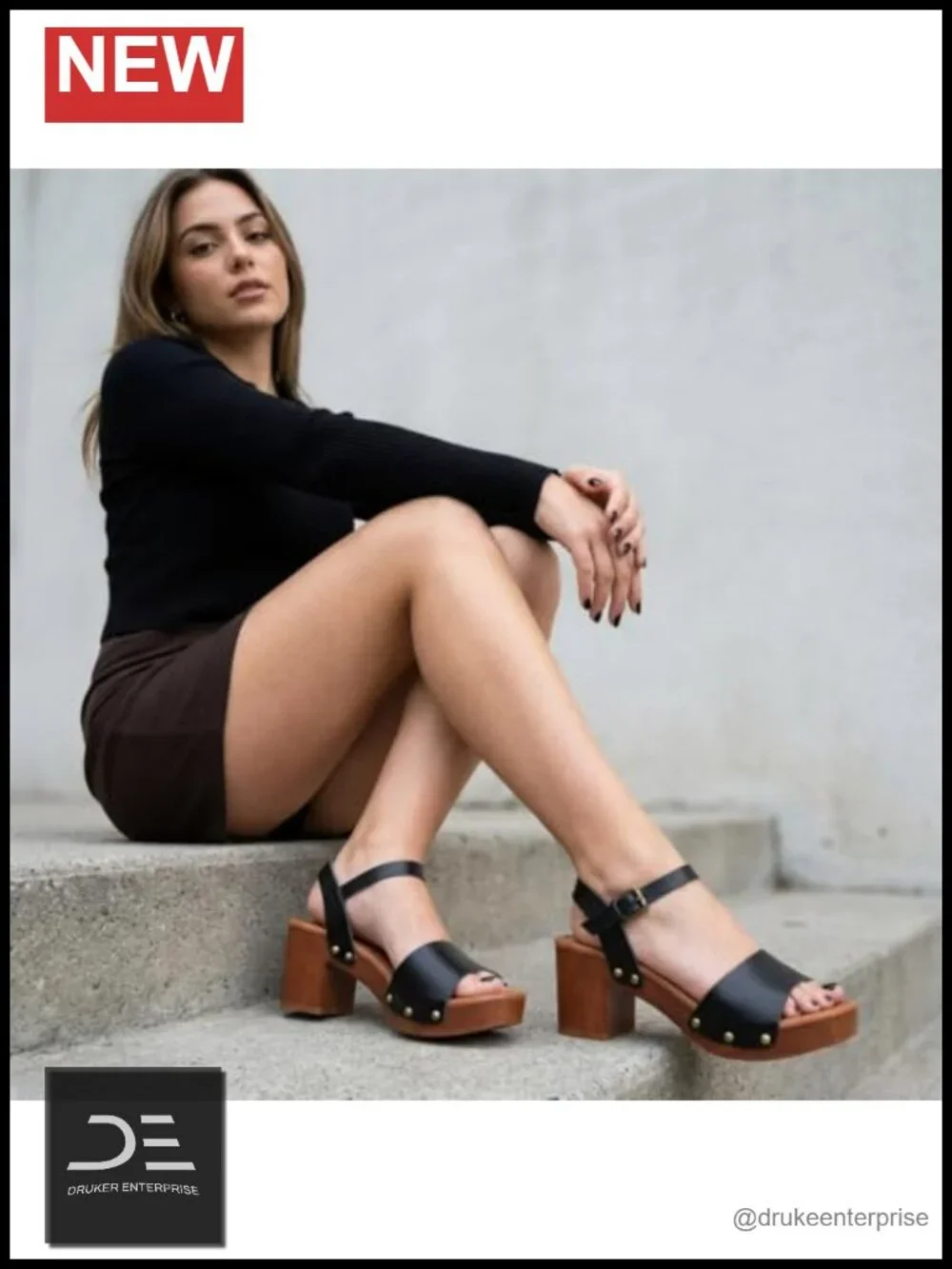 Platform Sandal with Memory Foam Insole & Adjustable Ankle Strap